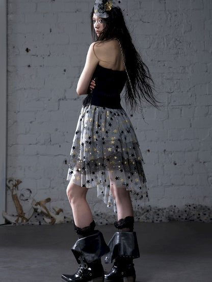 Puffy Tulle Two-Way Strapless Half-Skirt【s0000012792】