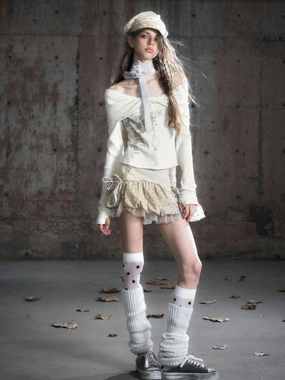 Drilling Long Sleeve Knit Sweater【s0000013888】