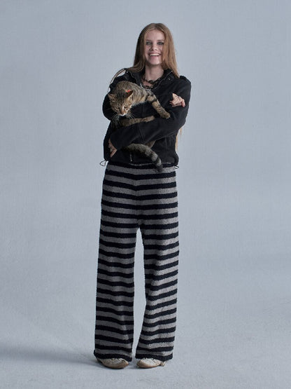 Striped Fleece Pajama Set【s0000019088】