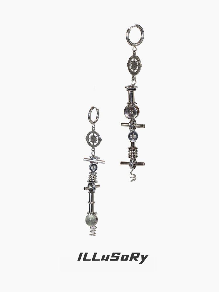 Mechanical Heavy Dark Punk Earrings【s0000018844】