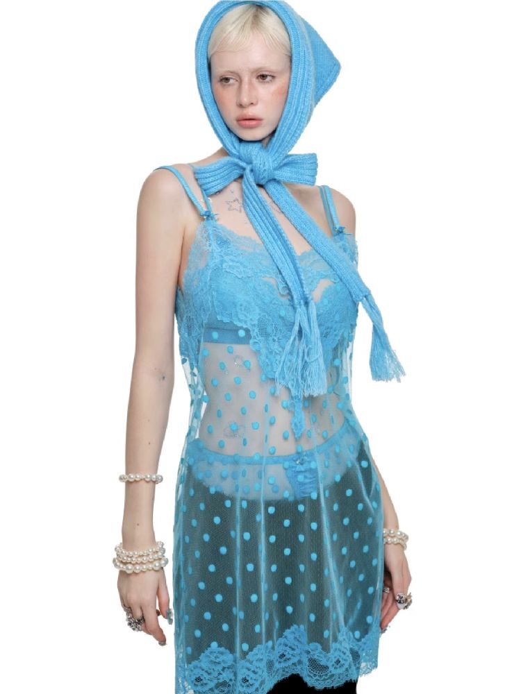 Polka Dot Lace Garter Belt【s0000011612】