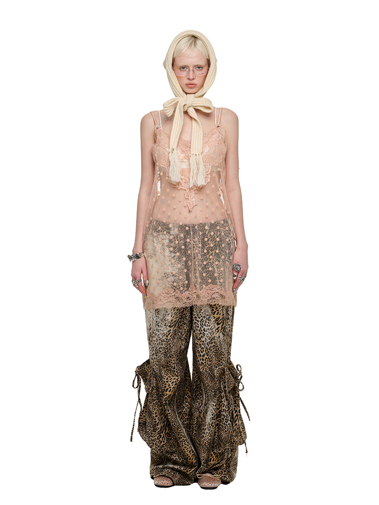 Lace See Through Halter Dress【s0000011602】