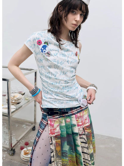 Graffiti hand-painted badge brooch pin【s0000012416】