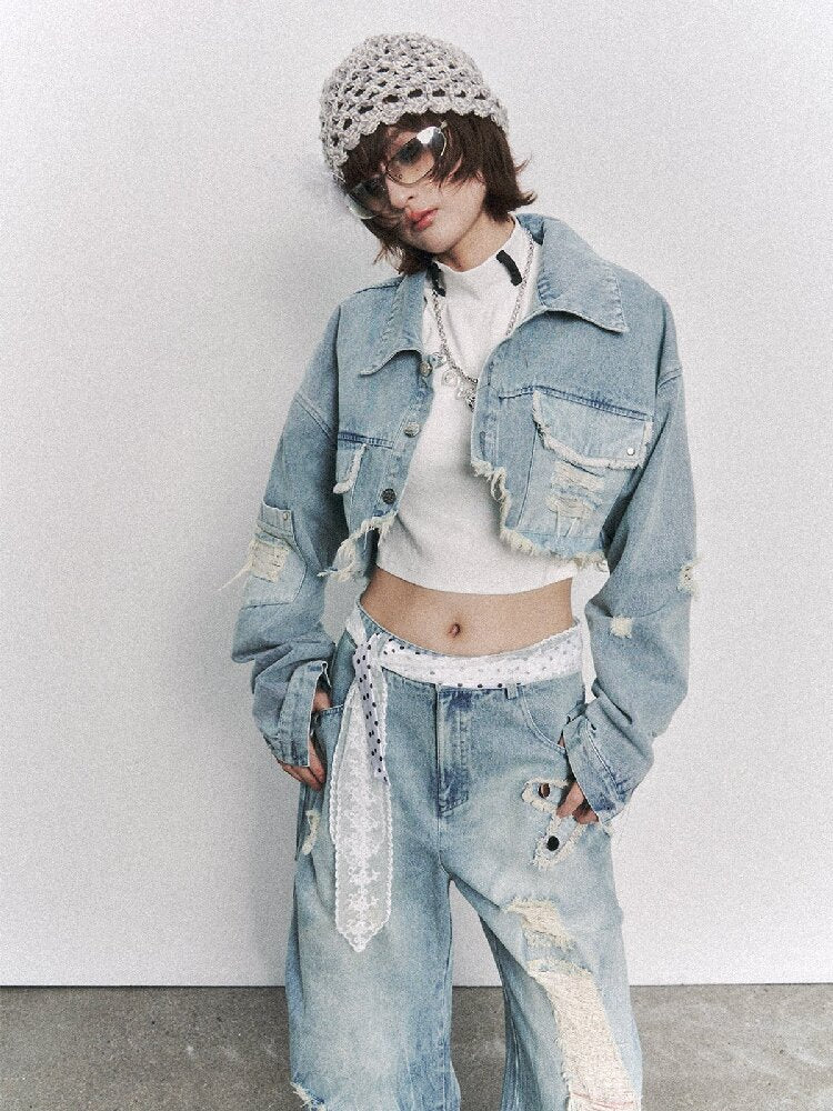 Vintage Millennium Spice Girl Denim Short Jacket【s0000015969】