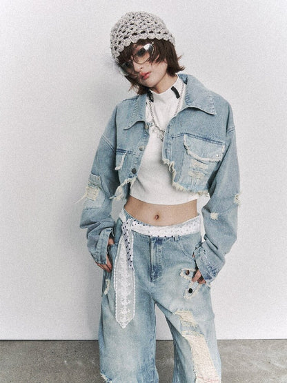 Vintage Millennium Spice Girl Denim Short Jacket【s0000015969】