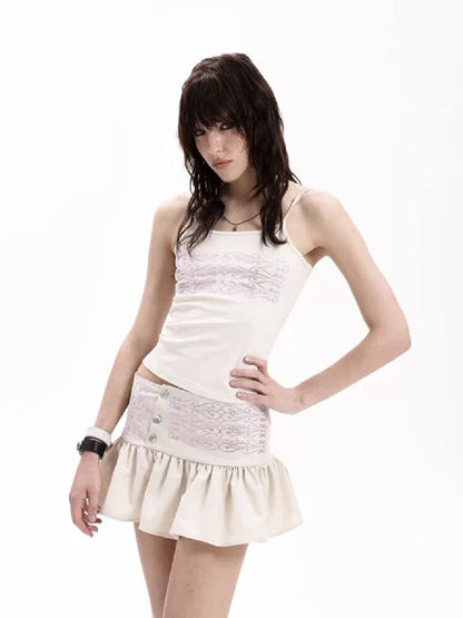 Rhinestone Knit Hot Girl Camisole【s0000018288】