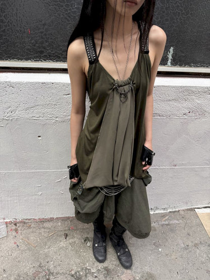 Loose A-line Y-shaped Doll Tank Top【s0000012711】