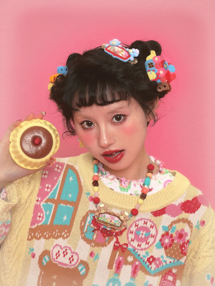 Acrylic Beaded Hair Clip Necklace【s0000011325】