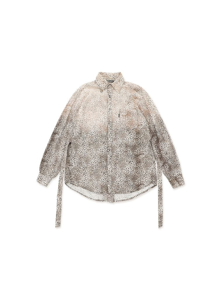 Horsebit Tie Loose Long Sleeve Shirt【s0000012510】