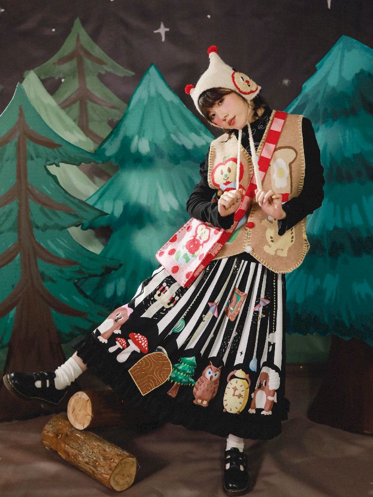 Stereoscopic Embroidered Organs Half Skirt【s0000005682】