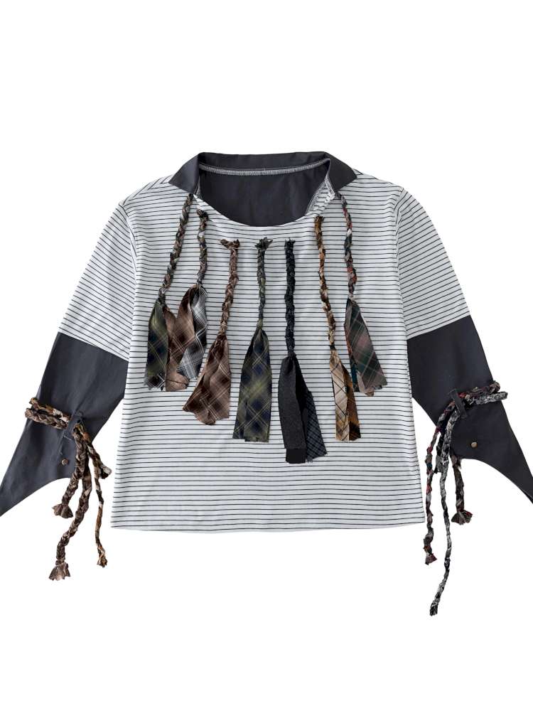 Multi-Tie Striped Long Sleeves【s0000015142】