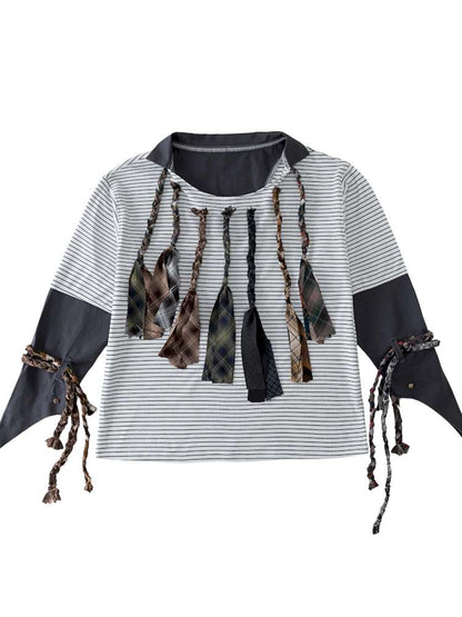 Multi-Tie Striped Long Sleeves【s0000015142】