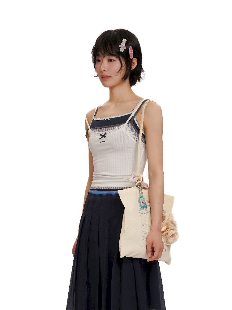 Floral yarn texture camisole【s0000012488】