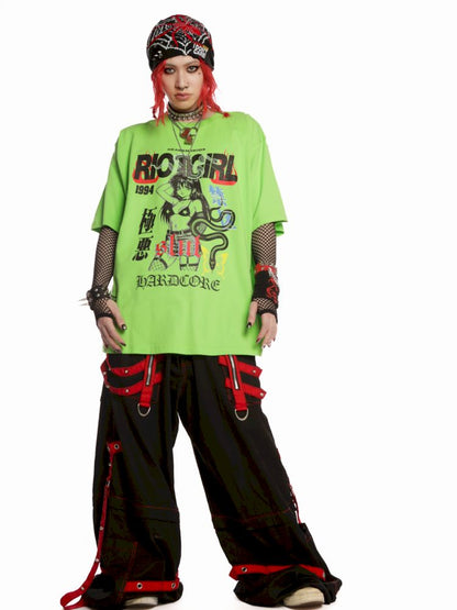 Street tide loose versatile multicolor T-shirt【s0000013601】