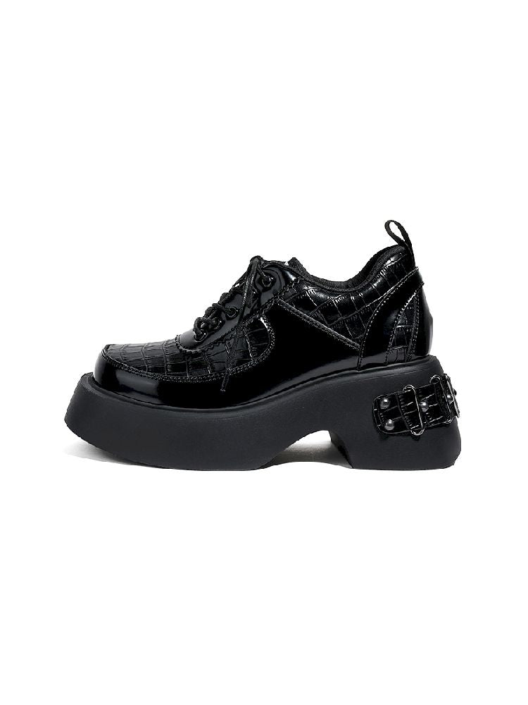 Metal Punk Style Small Leather Shoes【s0000011725】