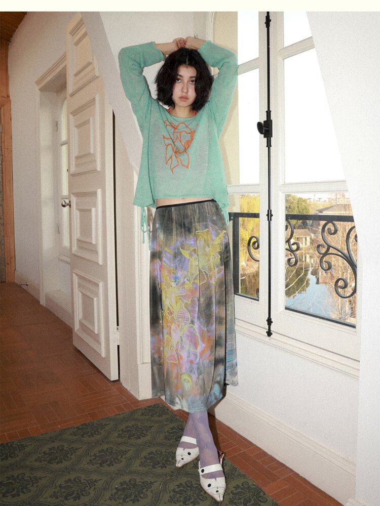 Dance Of Dawn Lily Orchid Skirt【s0000015454】