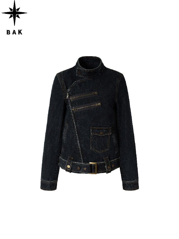 Distressed Texture Denim Jacket Top【s0000018545】