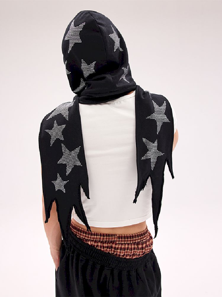 Pentagram Hot Drill Scarf Hat【s0000012183】