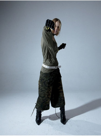 Drawstring One Shoulder T-Shirt【s0000011277】