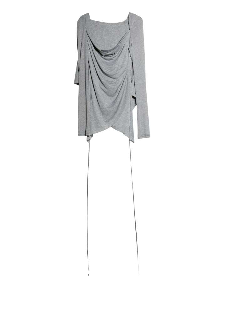Pleated Sculptural Mock Two Shirt【s0000015191】