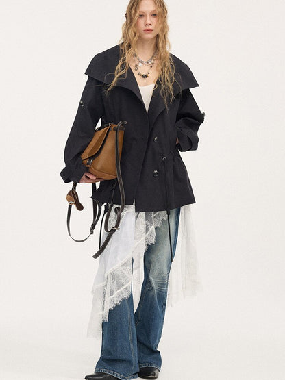 Double Drawstring Trench Coat【s0000015902】