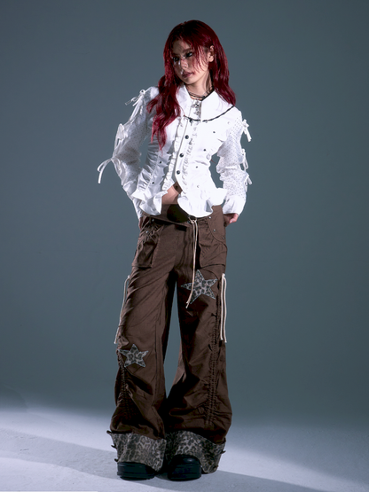 Flap Loose Casual Wide Leg Pants【s0000013691】