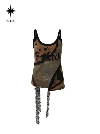 Camouflage Splicing Vest Top【s0000016690】