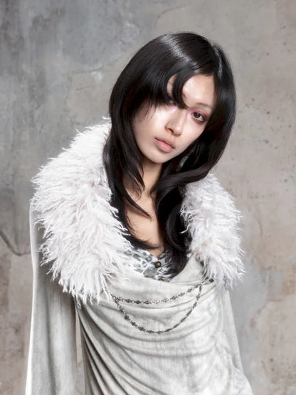 Detachable Fur Collar and Belt【s0000014128】