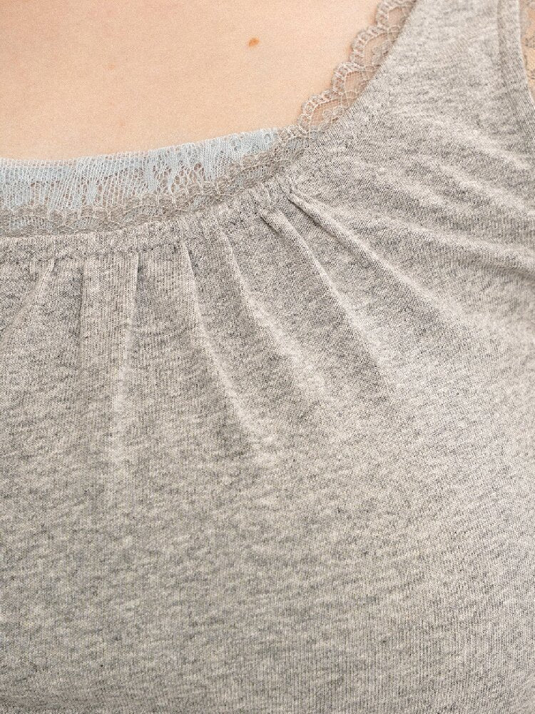 Lace Two-Piece Pleated Tank Top【s0000017408】