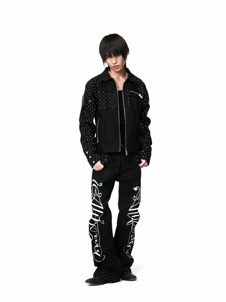Retro Polka Dot Applique Jacket【s0000018208】