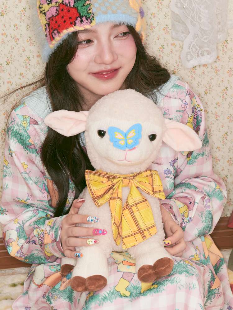 White Lamb Shape Handheld Crossbody Bag【s0000014507】