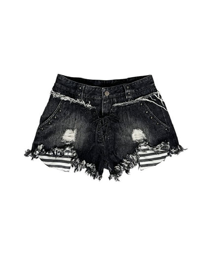 Street Punk Ripped Frayed Jeans【s0000018179】