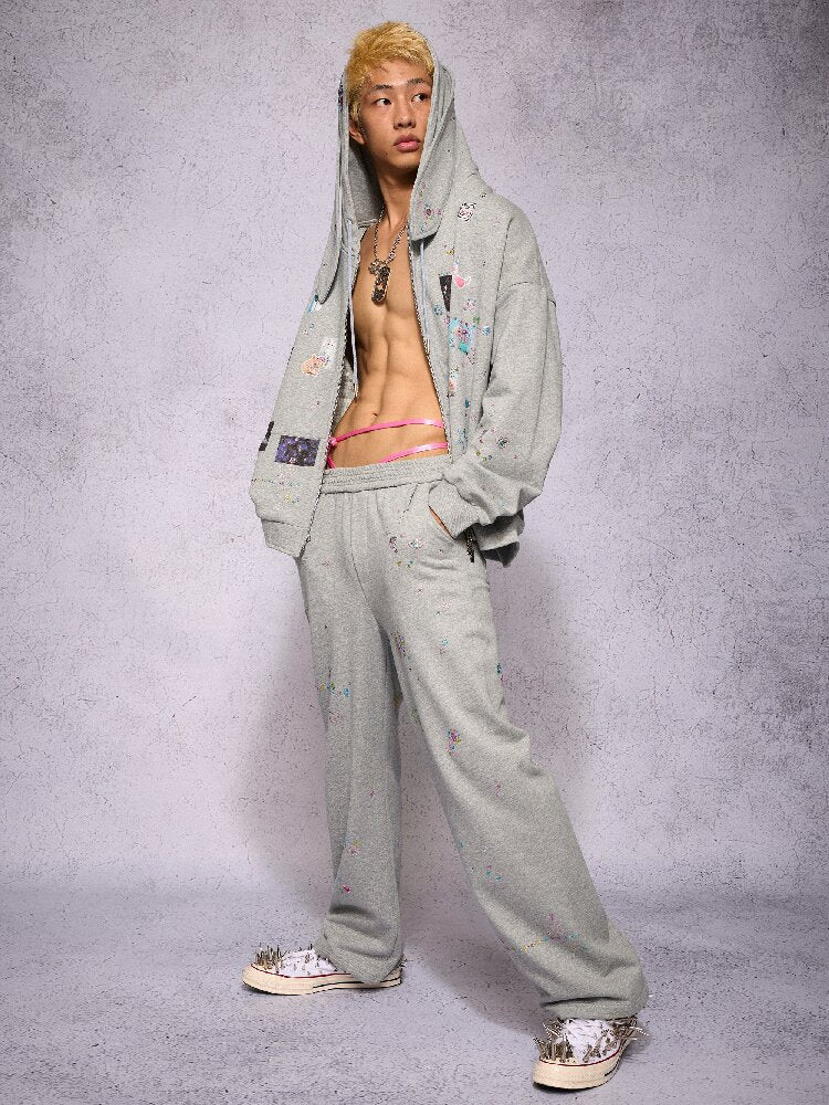 Rhinestone Heavy Duty Sweatpants【s0000018740】