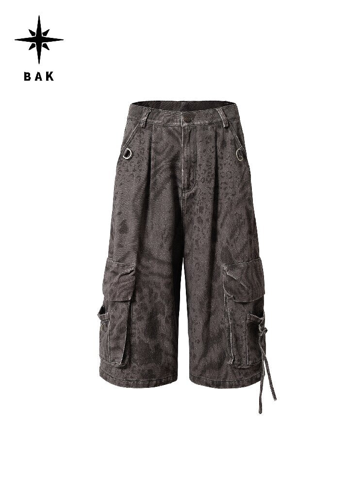Vintage Leopard Cargo Shorts【s0000016256】