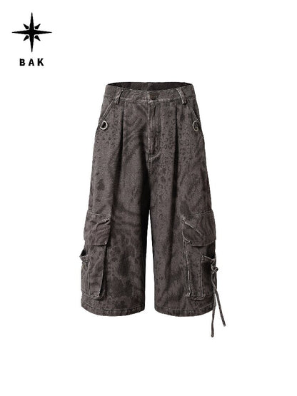 Vintage Leopard Cargo Shorts【s0000016256】