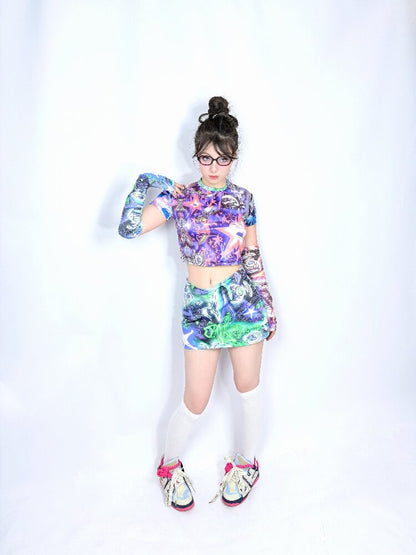 Original Design Y2K Print Skirt【s0000017704】