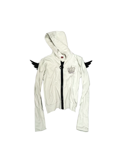 Angel Wings Crown Zip Sweatshirt【s0000018344】