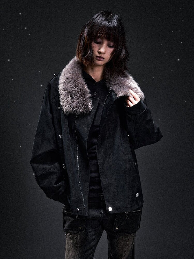 Vintage Suede Fur Collar Jacket【s0000019300】