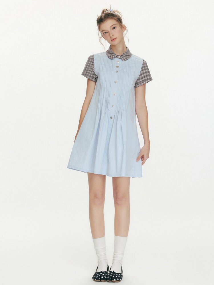 Rain Falling Organ Fake Two Dress【s0000015685】