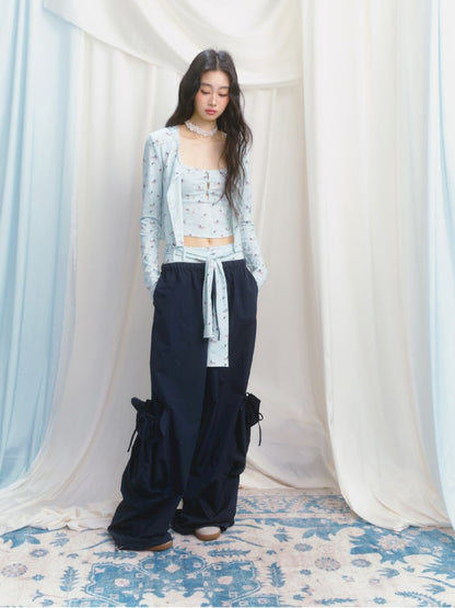 Printed Top Jacket Three Piece Set【s0000012159】