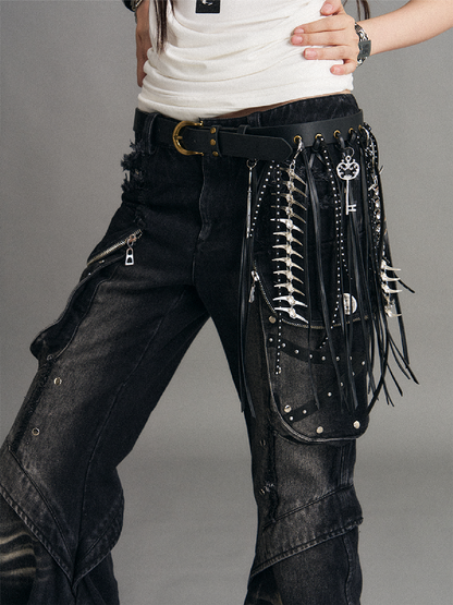 Tassel Chain PU Personalized Belt【s0000017775】