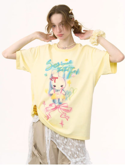 Loose Thin Round Neck Short Sleeve T-shirt【s0000012243】