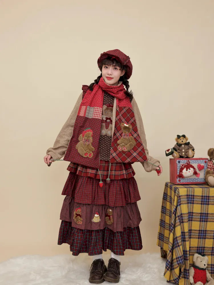 Ruffled puffy adorable tiered skirt【s0000014174】