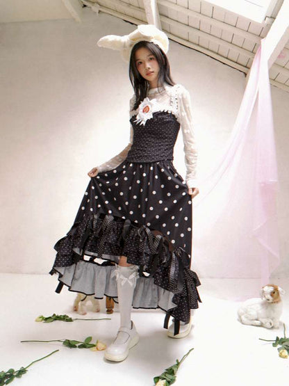 Asymmetric Bow Midi Skirt【s0000014525】