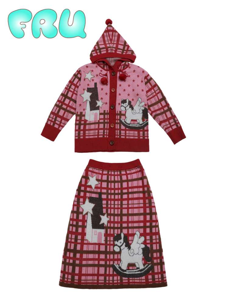 Hooded Horse Cardigan Sweater【s0000015109】