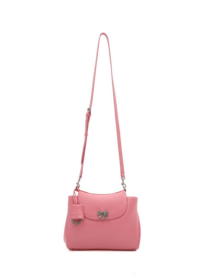 Cowhide Bow Flap Crossbody Bag【s0000016132】