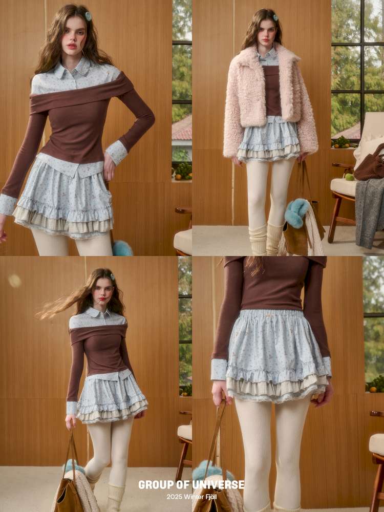 Tundra Patchwork Top Lace Skirt【s0000014881】