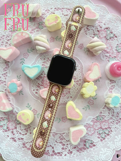 Rose Cake Print iWatch Watch Strap【s0000017466】