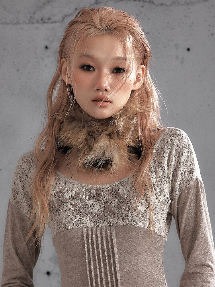Genuine Fur Warm Furry Scarf【s0000019158】