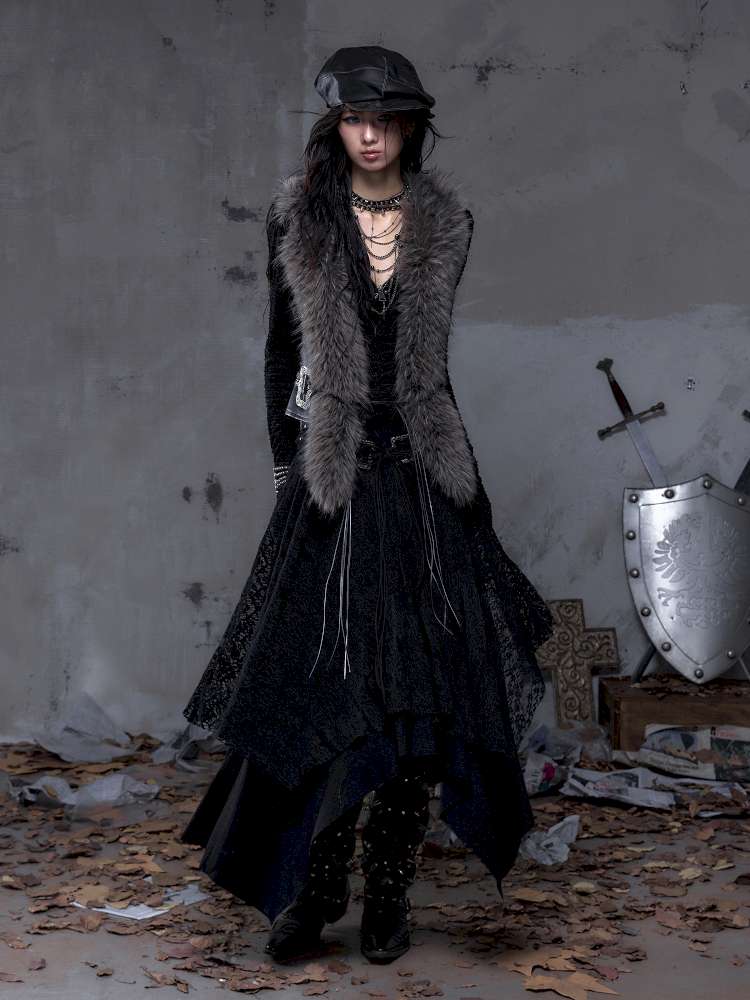 Tie-Front Shearling Vest【s0000014459】